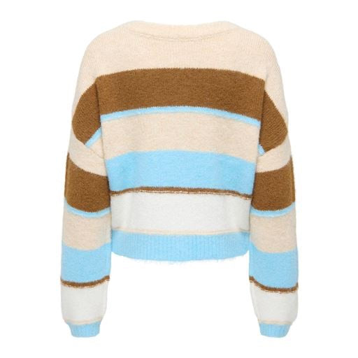 Jdycassidy Life L/s O-neck Cardigan Knt - Blauw Dessin