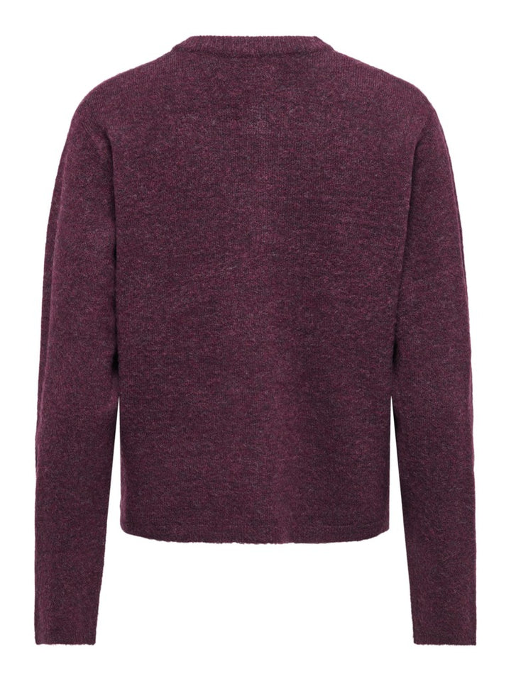 Onlsimoni Ls O-neck Cardigan Knt - Bordeaux