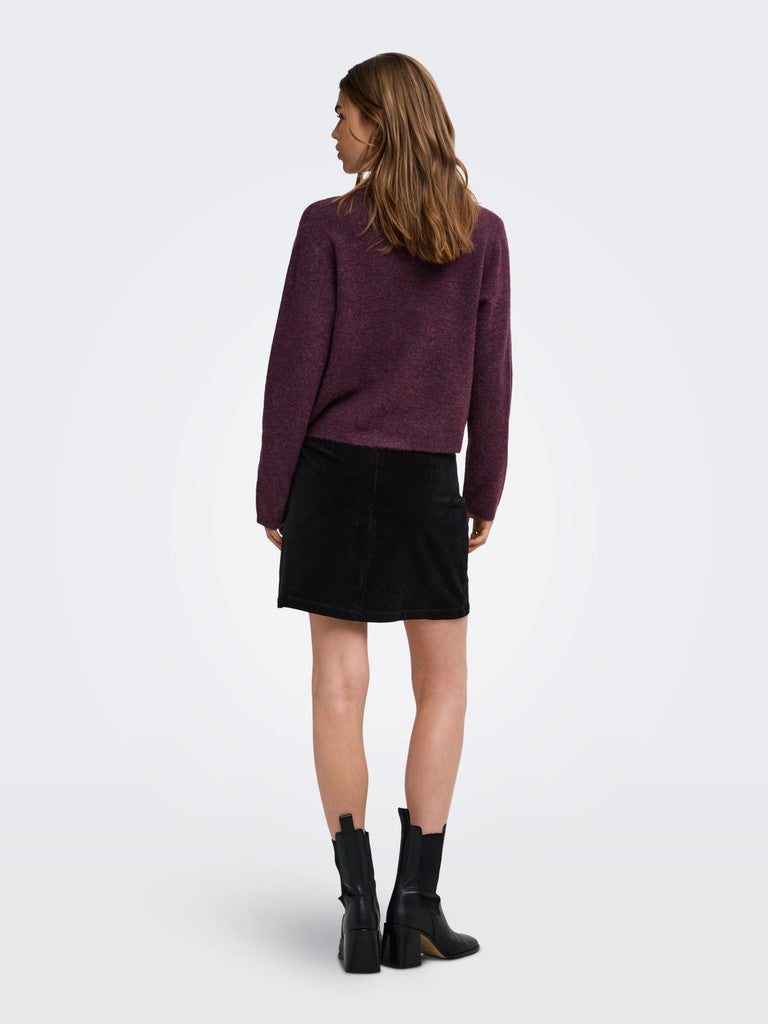 Onlsimoni Ls O-neck Cardigan Knt - Bordeaux