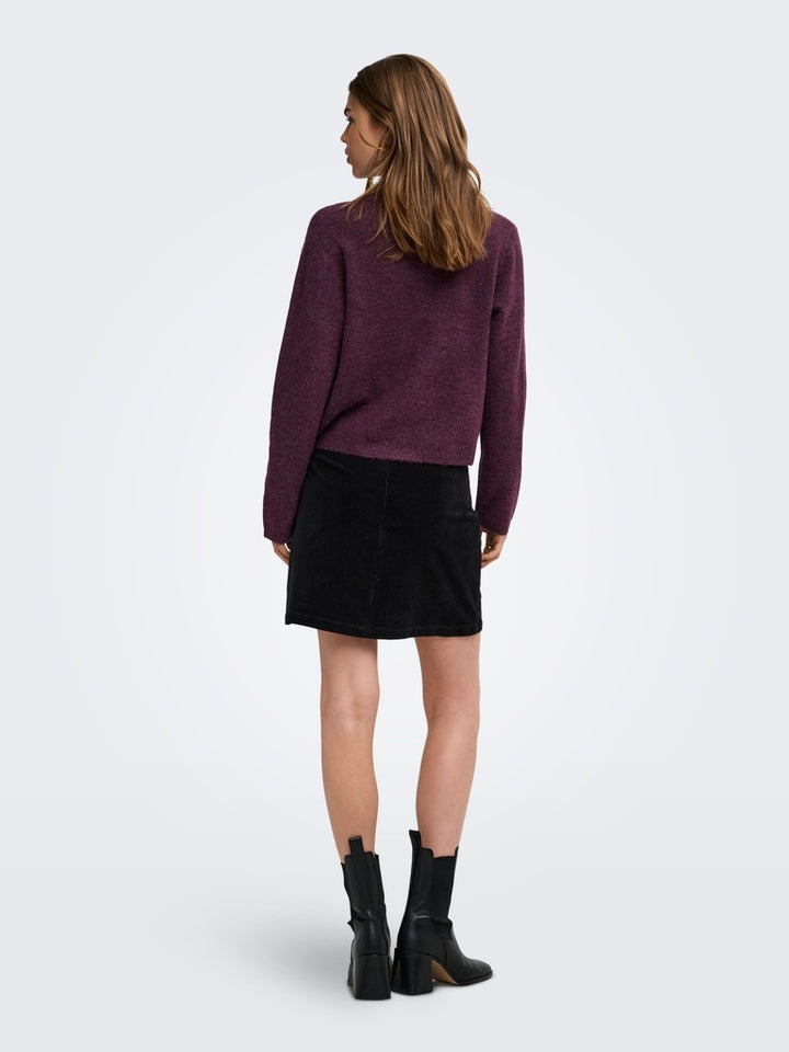 Onlsimoni Ls O-neck Cardigan Knt - Bordeaux