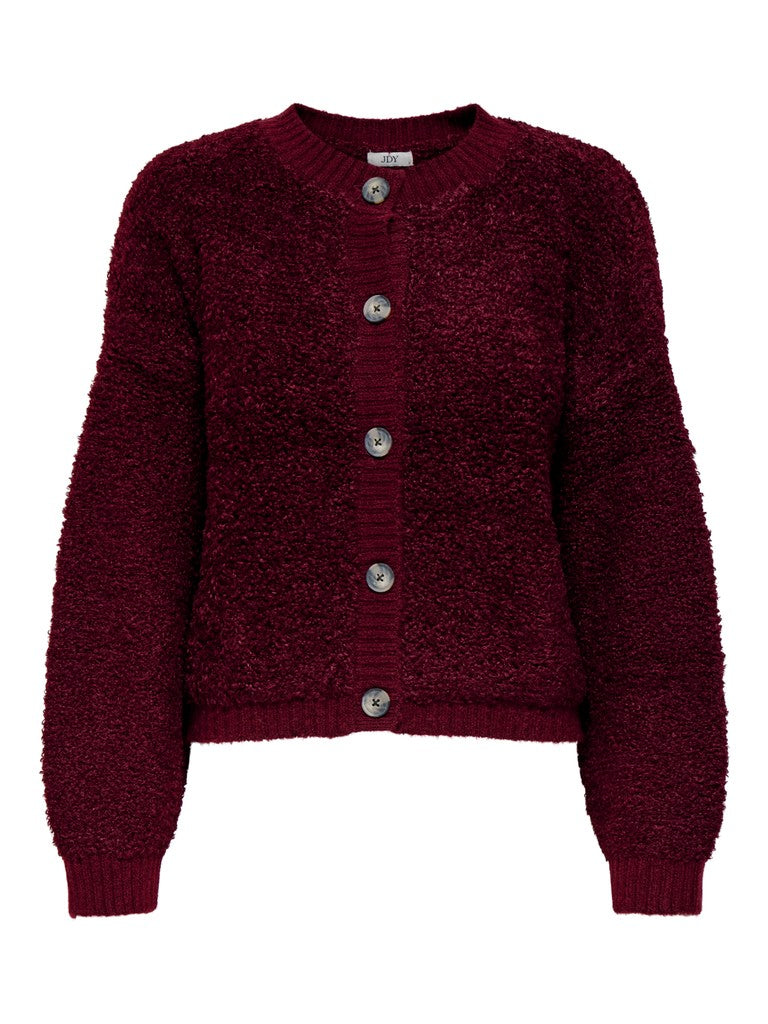 Jdyeira Life L/s Oneck Cardigan Knt Noos - Bordeaux
