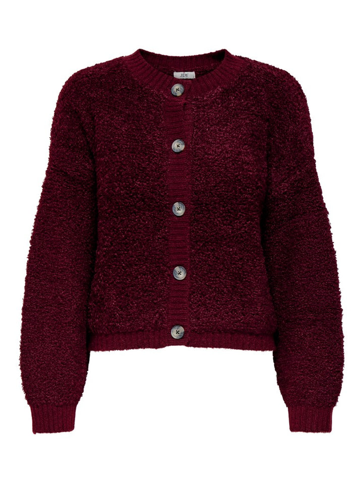 Jdyeira Life L/s Oneck Cardigan Knt Noos - Bordeaux