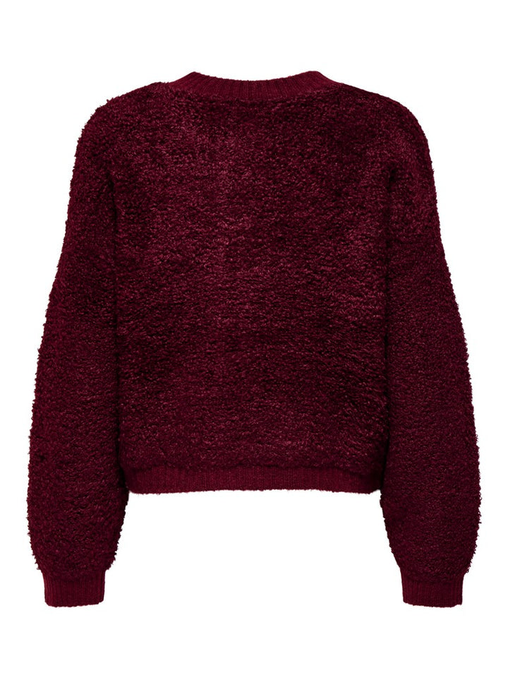 Jdyeira Life L/s Oneck Cardigan Knt Noos - Bordeaux