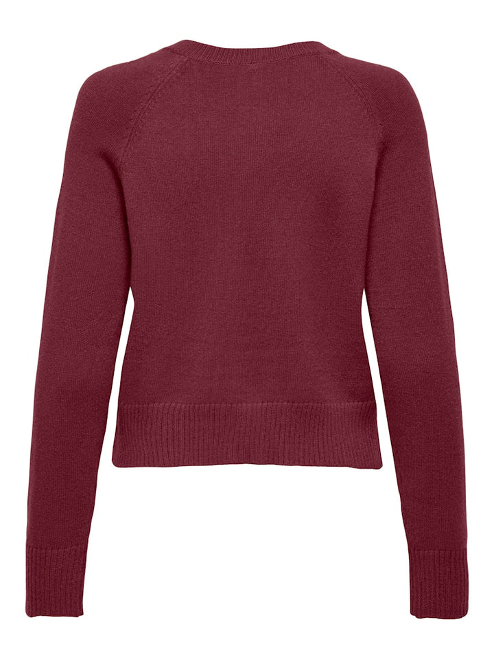 Onlkatia Ls Short Cardigan Cc Knt - Bordeaux