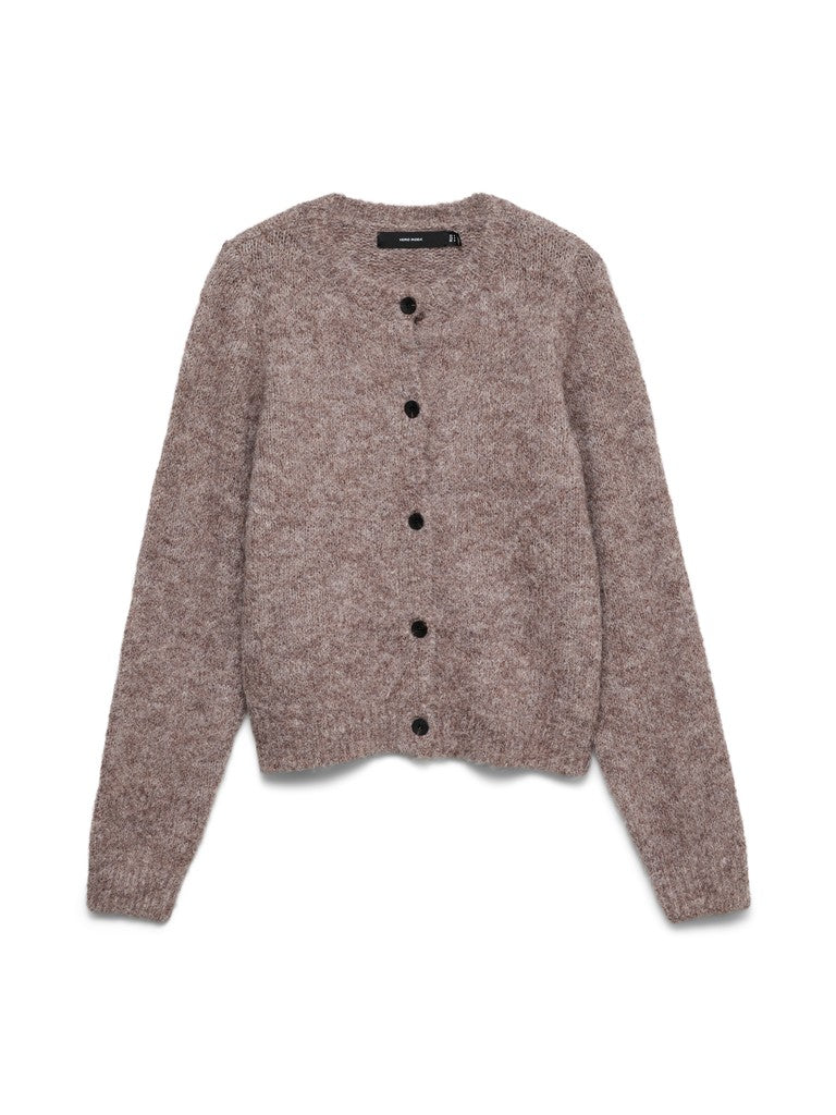 Vmnovah Ls O-neck Button Cardi Ga Noos - Paars Melee