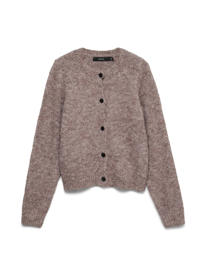 Vmnovah Ls O-neck Button Cardi Ga Noos - Paars Melee