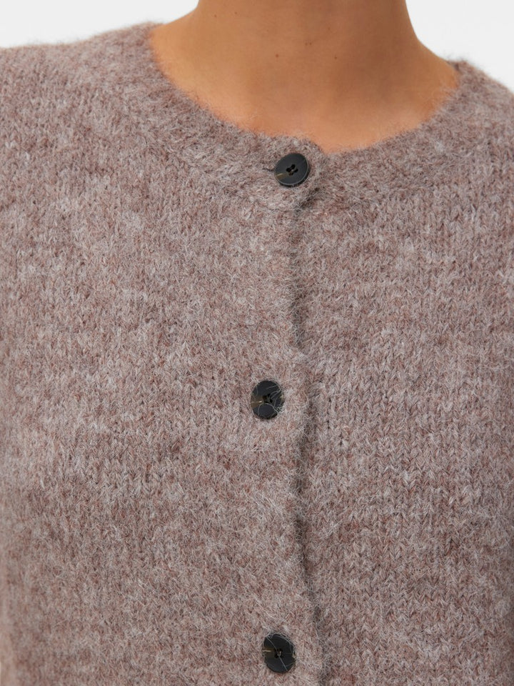 Vmnovah Ls O-neck Button Cardi Ga Noos - Paars Melee