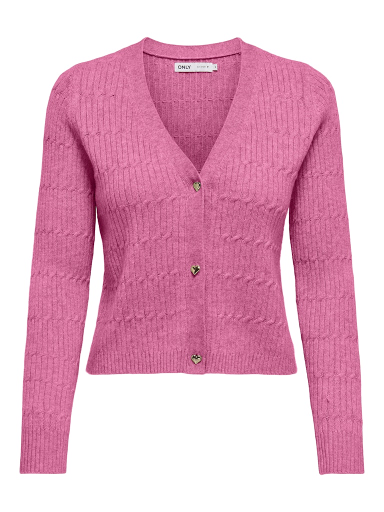 Onlkatia Ls Vneck Cardi Knt Noos - Roze