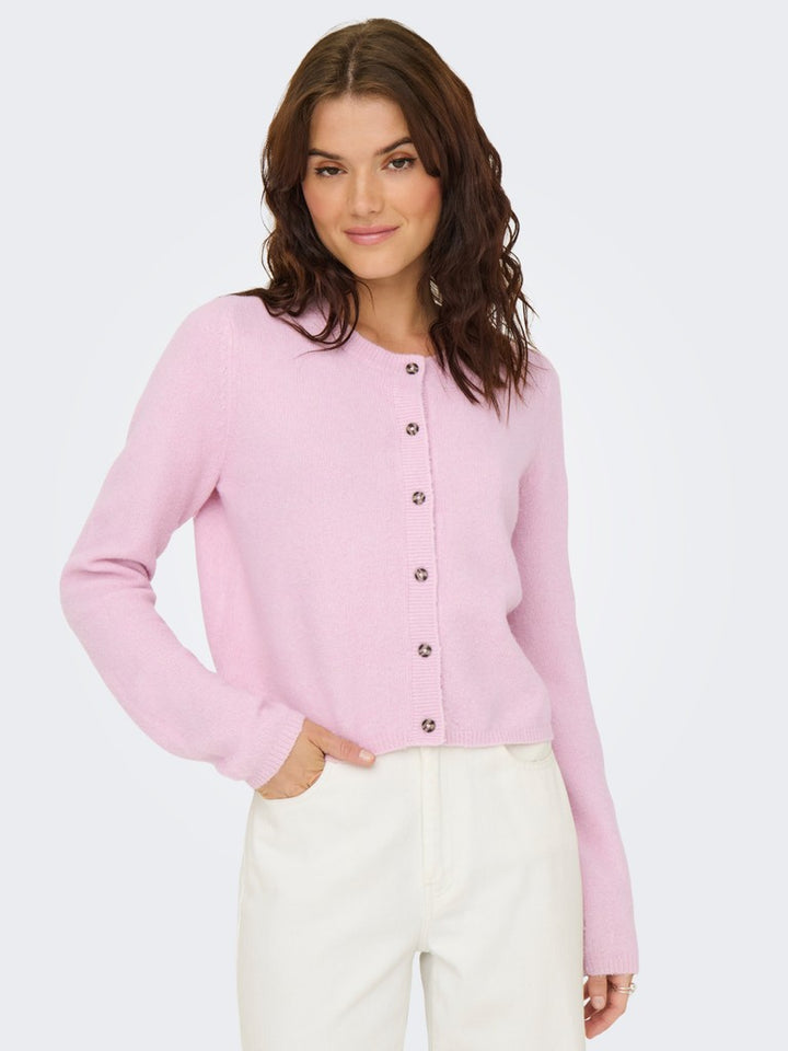 Jdychloe Life L/s Cardigan Knt Noos - Roze