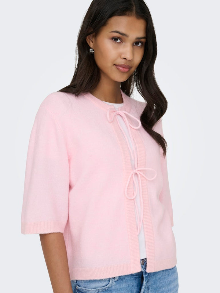 Onlsimoni 2/4 Bow Cardigan Knt Noos - Licht Roze