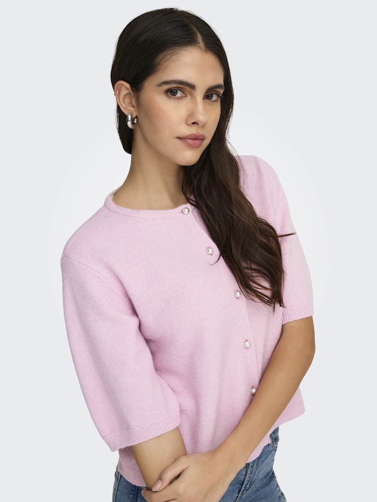 Jdyrue Life 2/4 Pearl Cardigan - Licht Roze