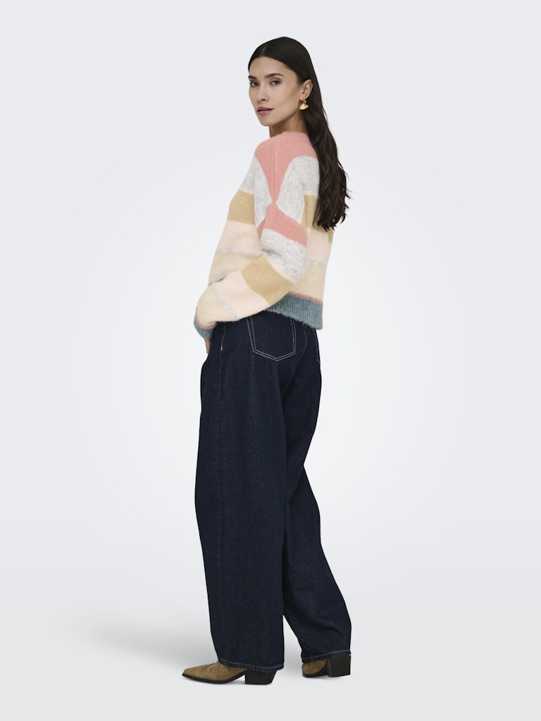 Jdycassidy Life L/s O-neck Cardigan Knt - Roze Dessin