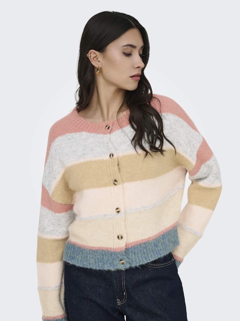 Jdycassidy Life L/s O-neck Cardigan Knt - Roze Dessin