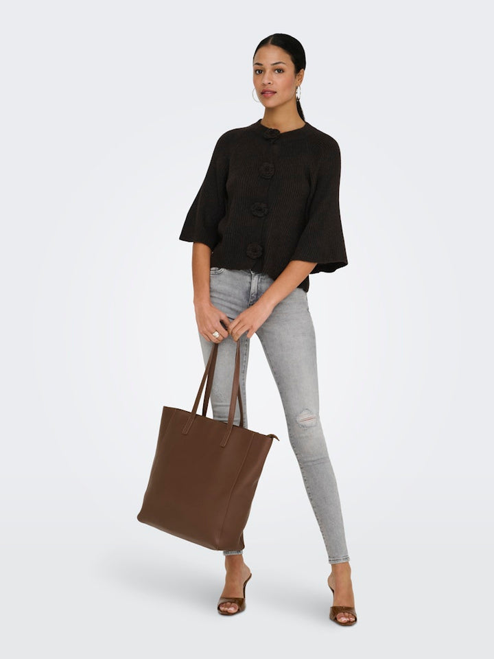Jdyhailey 3/4 Rose Cardigan Knt - Bruin