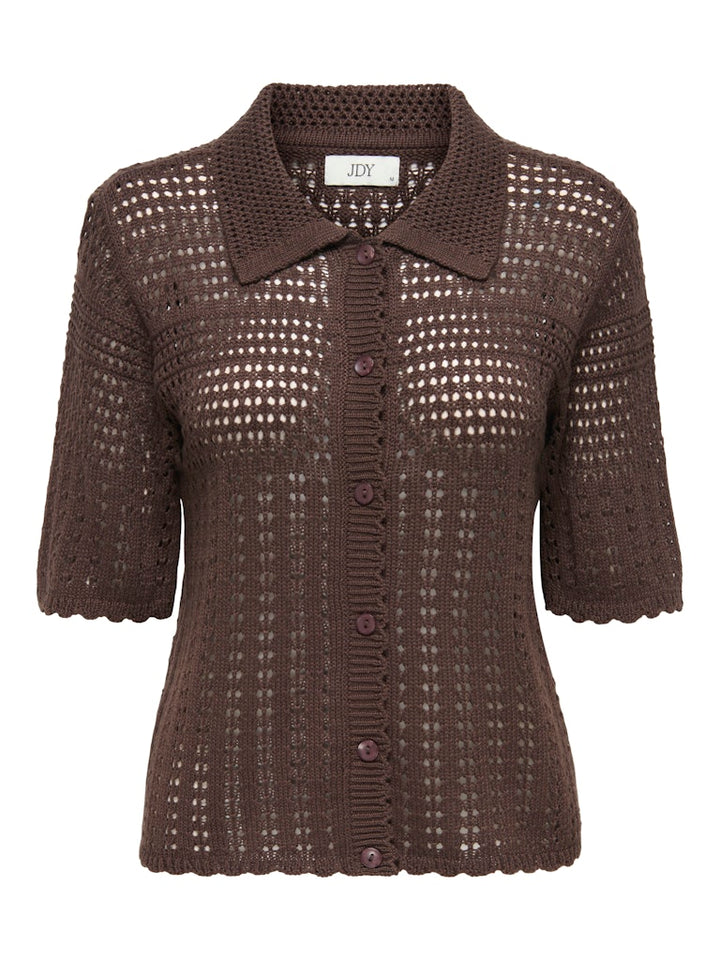 Jdyrobin 2/4 Collar Cardigan Knt Noos - Bruin