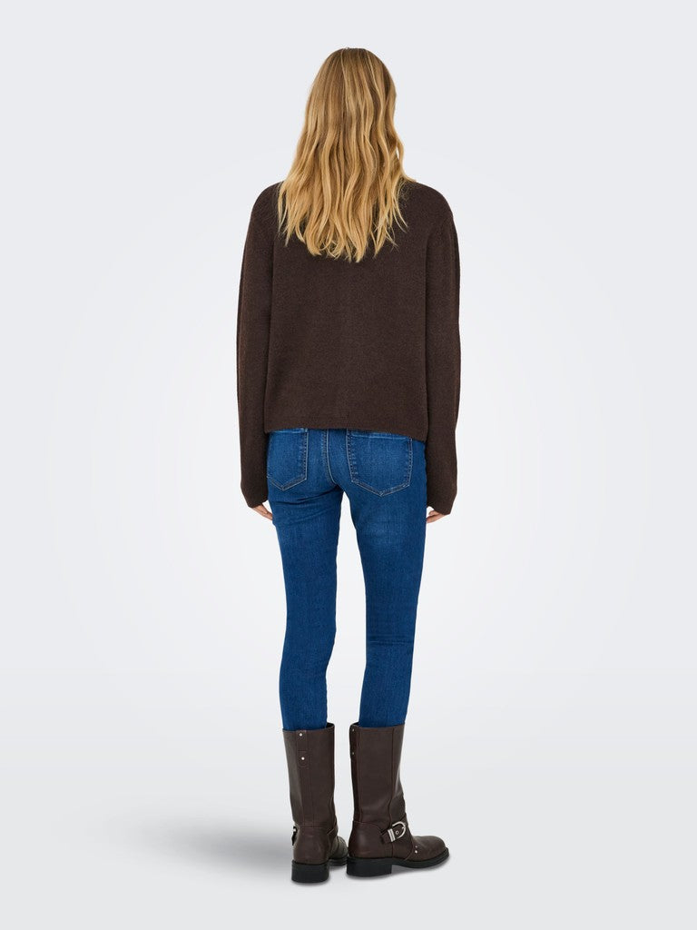 Onlsimoni Ls O-neck Cardigan Knt - Bruin