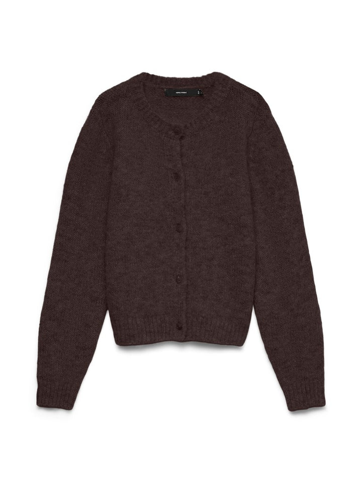 Vmnovah Ls O-neck Button Cardi Ga Noos - Bruin Melee