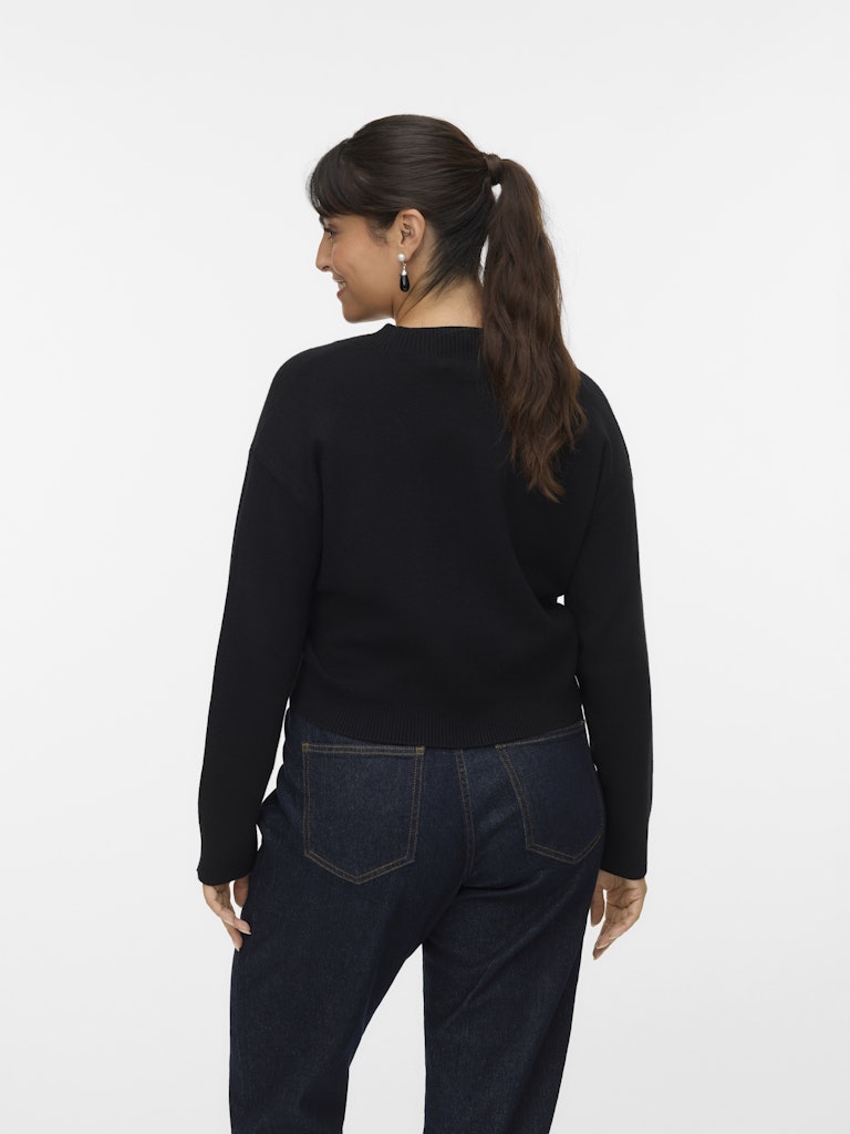 Vmgold Art Ls V-neck Cardigan - Zwart