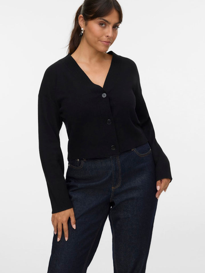 Vmgold Art Ls V-neck Cardigan - Zwart