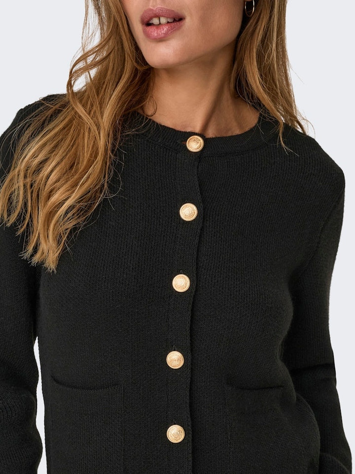 Jdykim Ls On Button Cardigan - Zwart