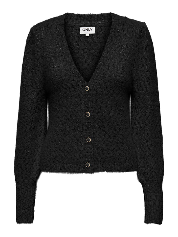Onlrosette Ls Cardigan Cs Knt - Zwart