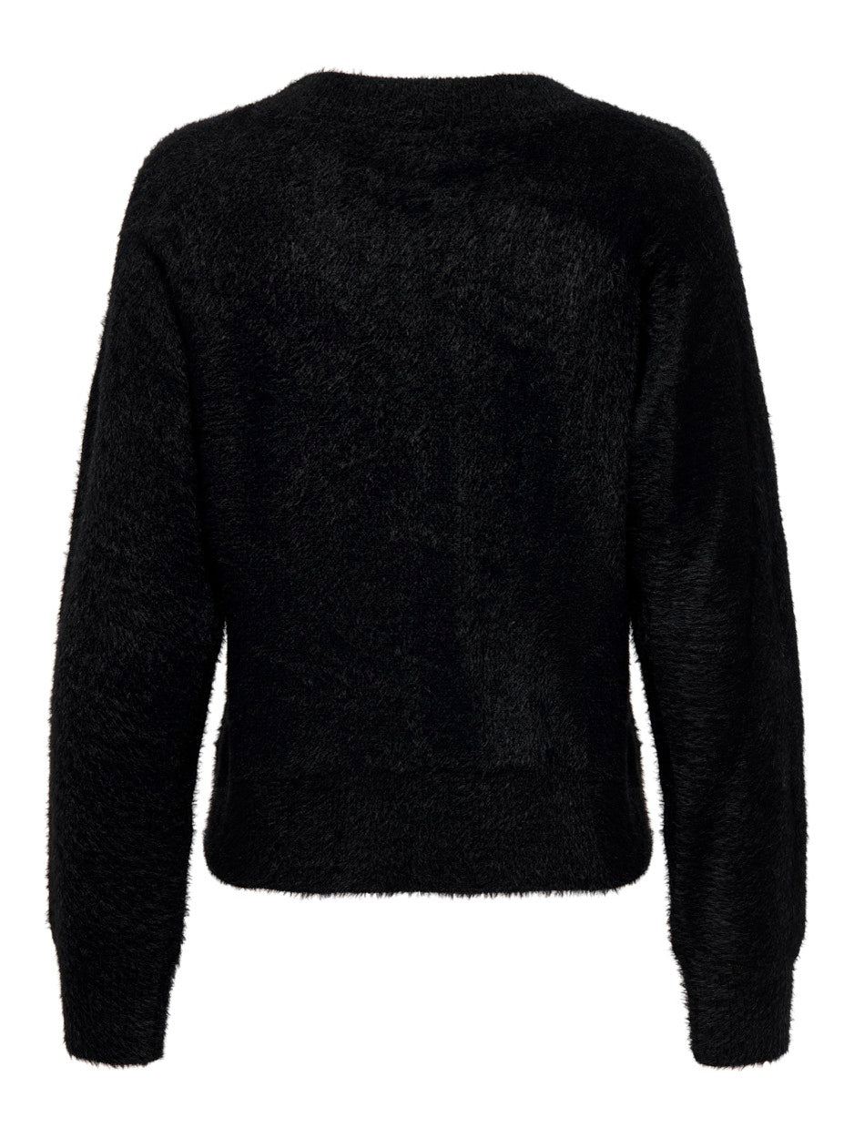 Onlella Piumo Ls Cardigan Knt Nca - Zwart