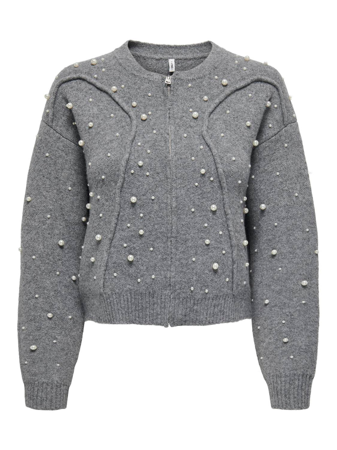 Onlfranka Life Ls Pearl Bomber Knt - Grijs