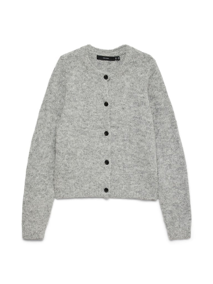 Vmnovah Ls O-neck Button Cardi Ga Noos - Grijs Melee
