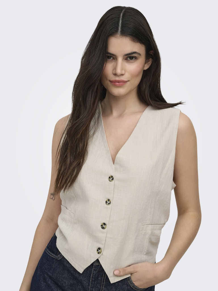 Onltizana Cotton Vest Top Wvn Noos - Beige