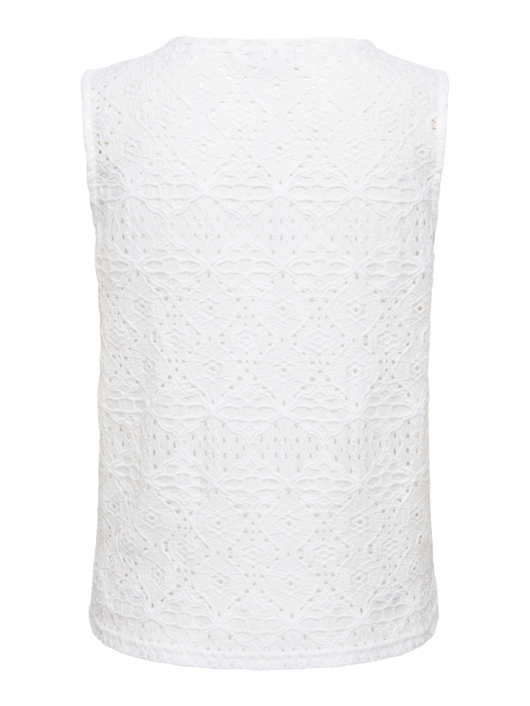 Jdynulle Life S/l Button Top Jrs - Wit Dessin