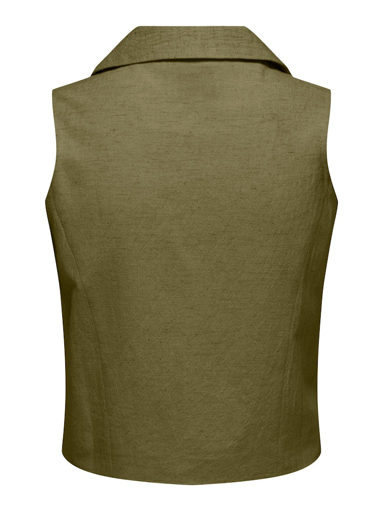 Jdymilan Linen S/l Waistcoat Tlr - Groen