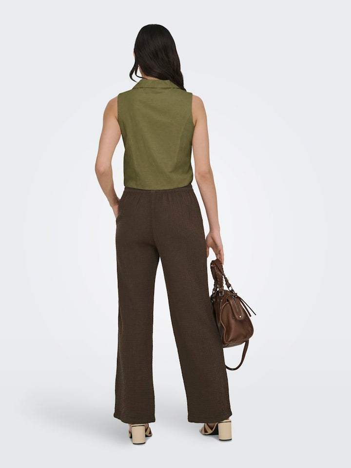 Jdymilan Linen S/l Waistcoat Tlr - Groen