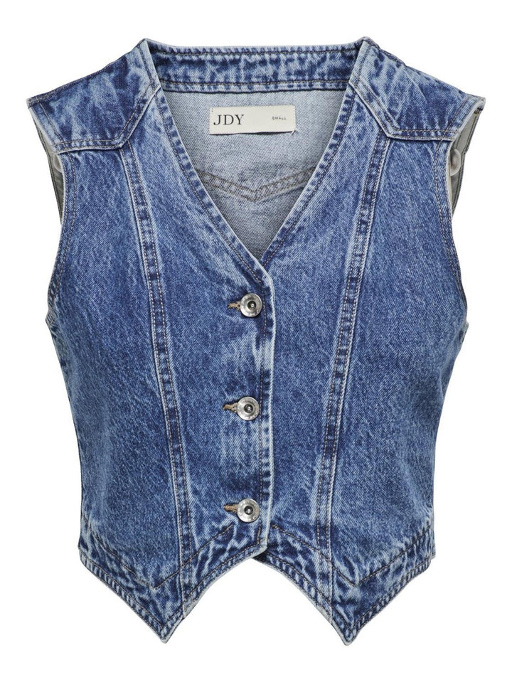 Jdycarry Waistcoat Dnm - Blue Denim