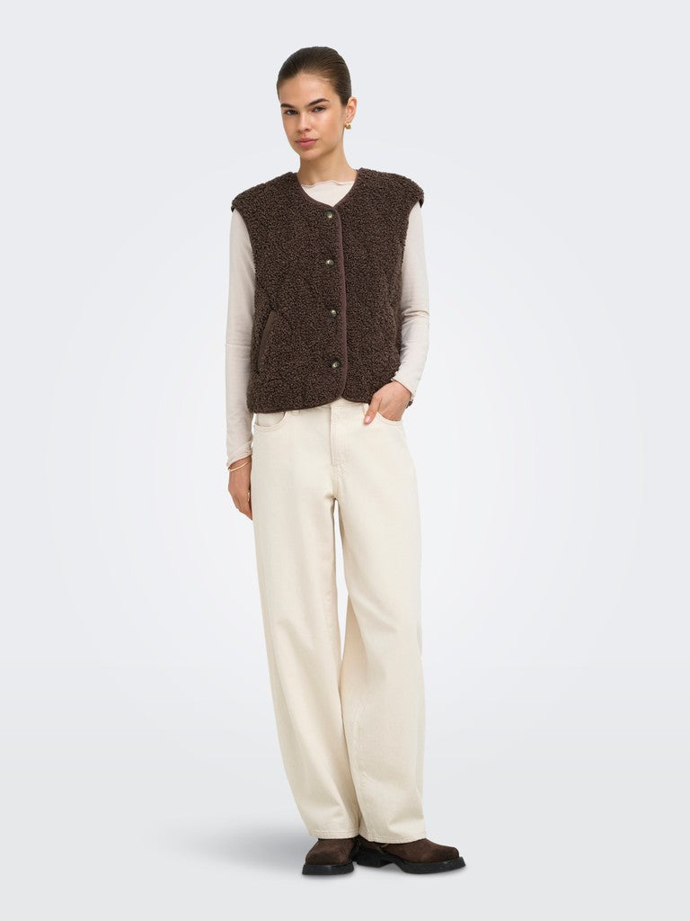 Onlines Teddy Waistcoat Cc Otw - Bruin