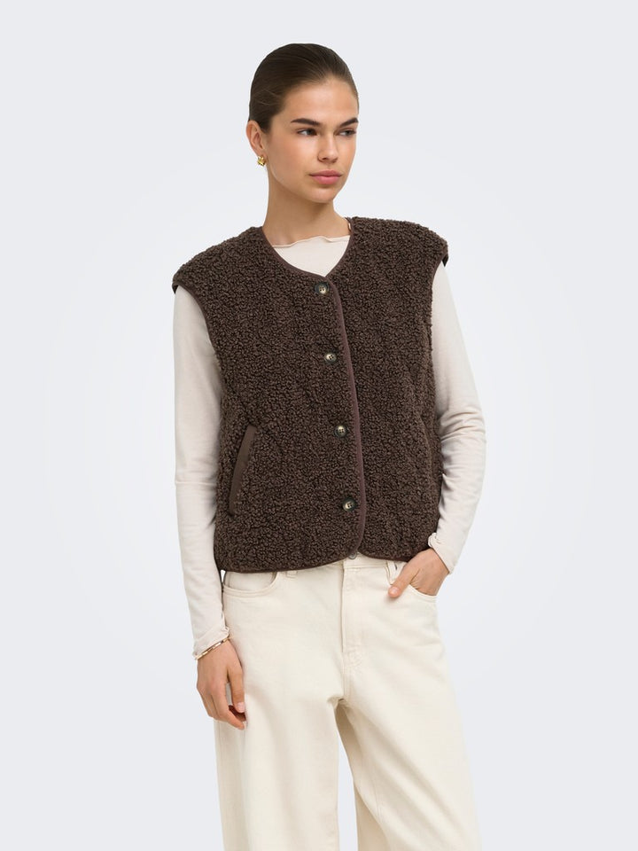Onlines Teddy Waistcoat Cc Otw - Bruin