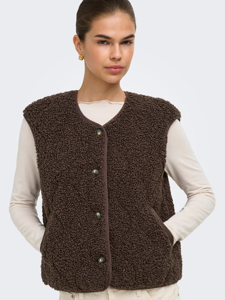 Onlines Teddy Waistcoat Cc Otw - Bruin
