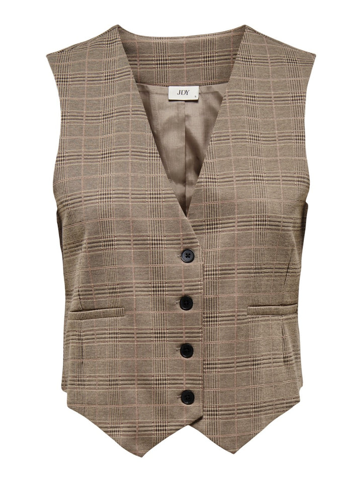 Jdygeggo Mia Waistcoat Jrs Atk - Bruin Dessin