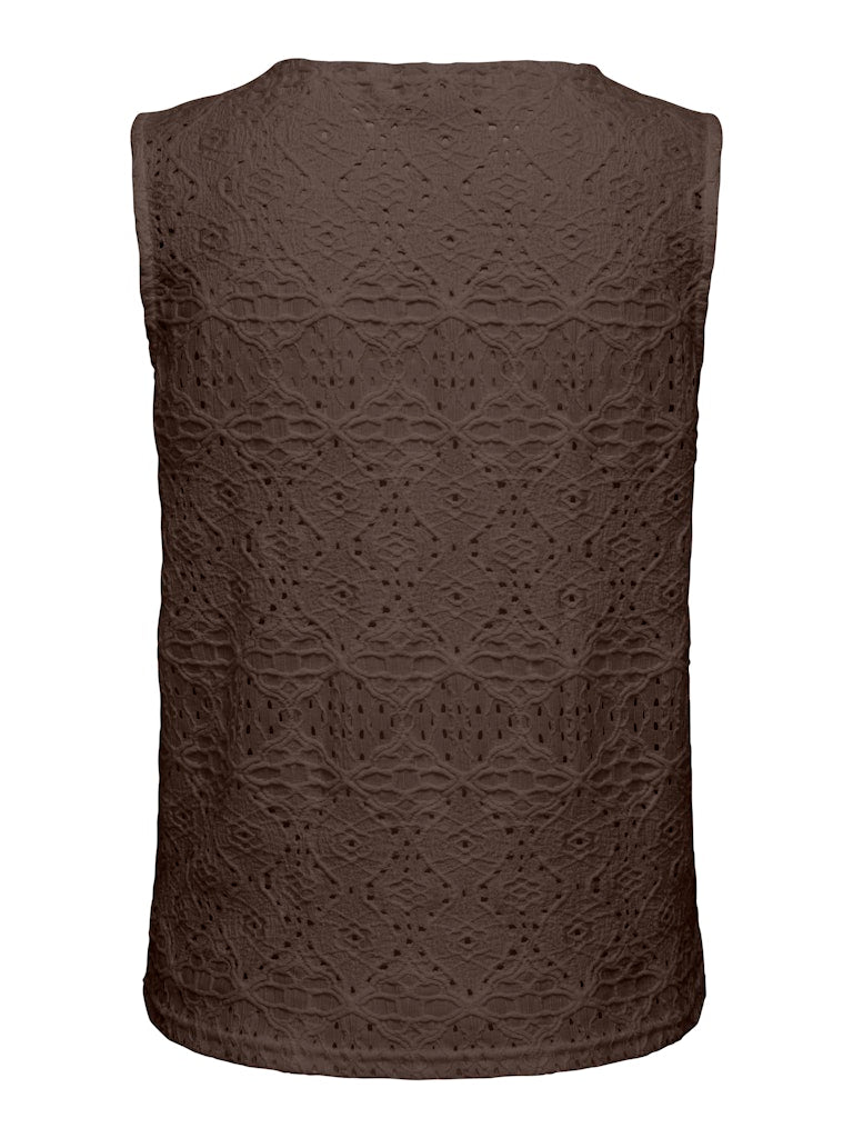 Jdynulle Life S/l Button Top Jrs - Bruin Dessin