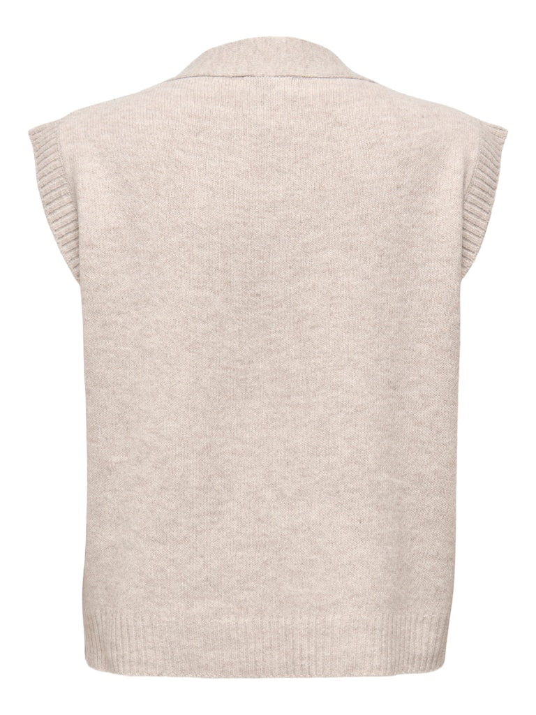 Jdysuper Life S/l V-neck Vest Knt - Zand