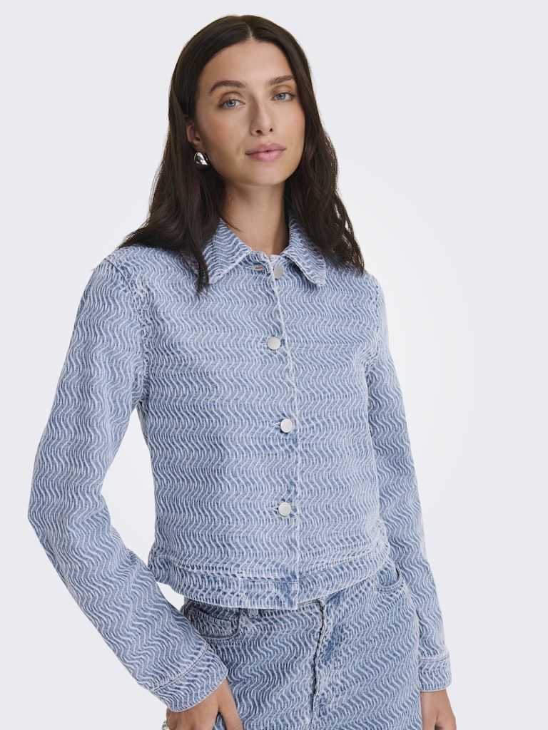 Jdynico L/s Structure Schaket Dnm - Blue Denim