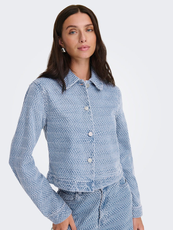 Jdynico L/s Structure Schaket Dnm - Blue Denim