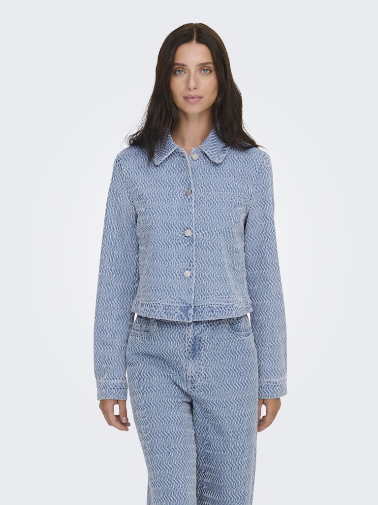 Jdynico L/s Structure Schaket Dnm - Blue Denim