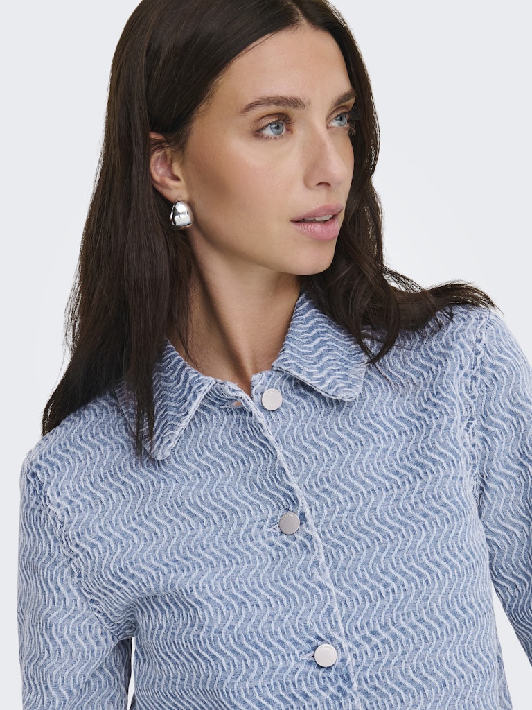 Jdynico L/s Structure Schaket Dnm - Blue Denim