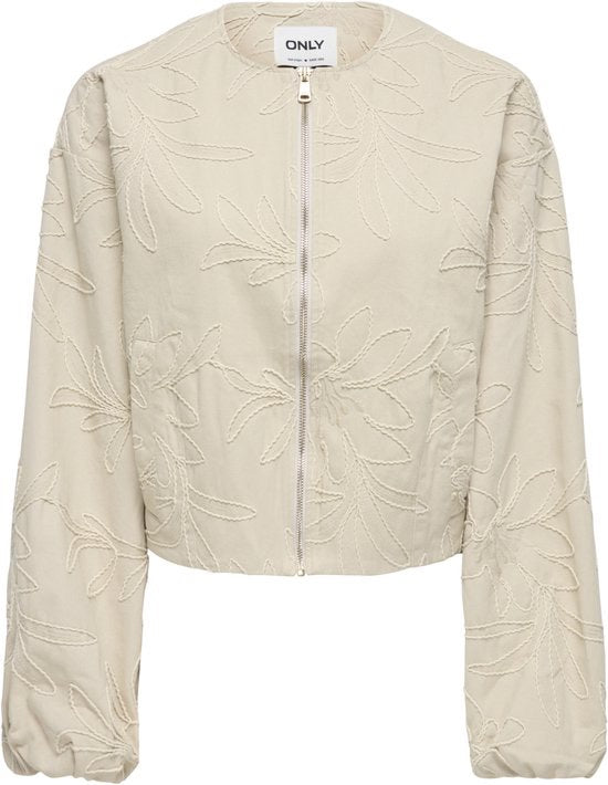 Onlisabella Emb. Bomber Jacket Otw - Ecru