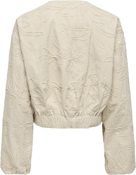 Onlisabella Emb. Bomber Jacket Otw - Ecru