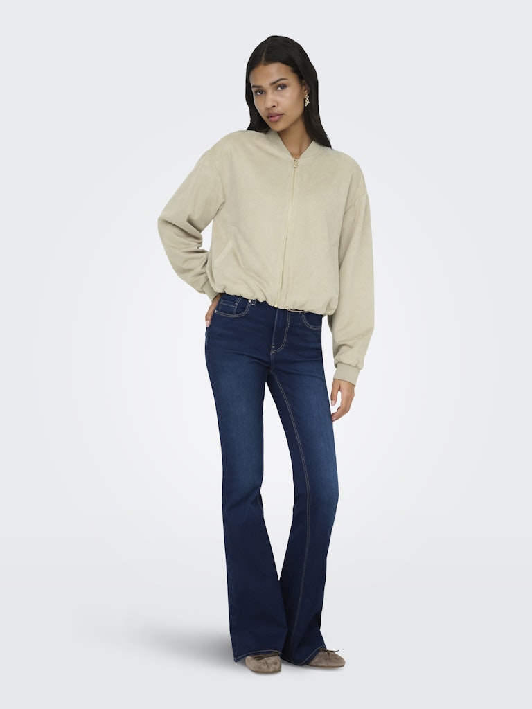 Onlmavi Life Ls Faux Suede Bomber Cc Pnt - Zand