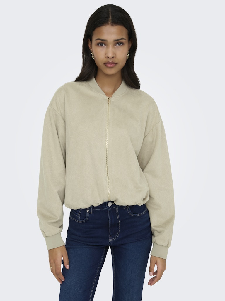 Onlmavi Life Ls Faux Suede Bomber Cc Pnt - Zand