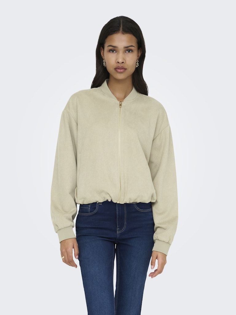 Onlmavi Life Ls Faux Suede Bomber Cc Pnt - Zand