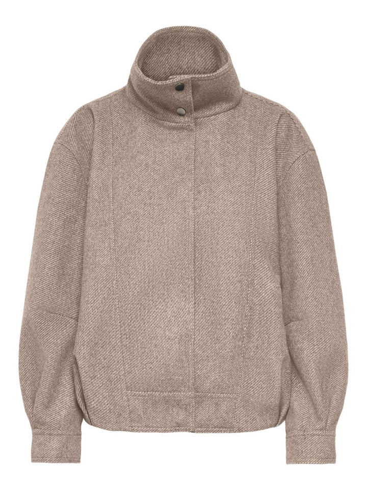 Onlasta High Collar Bomber Jacket Otw - Zand