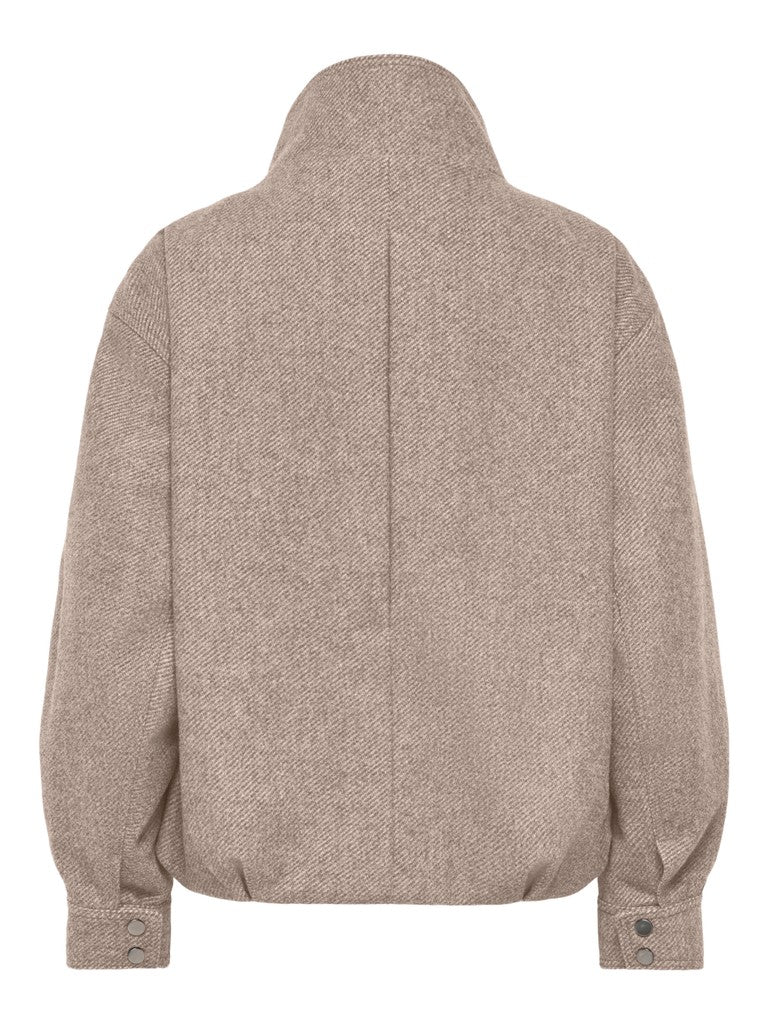 Onlasta High Collar Bomber Jacket Otw - Zand